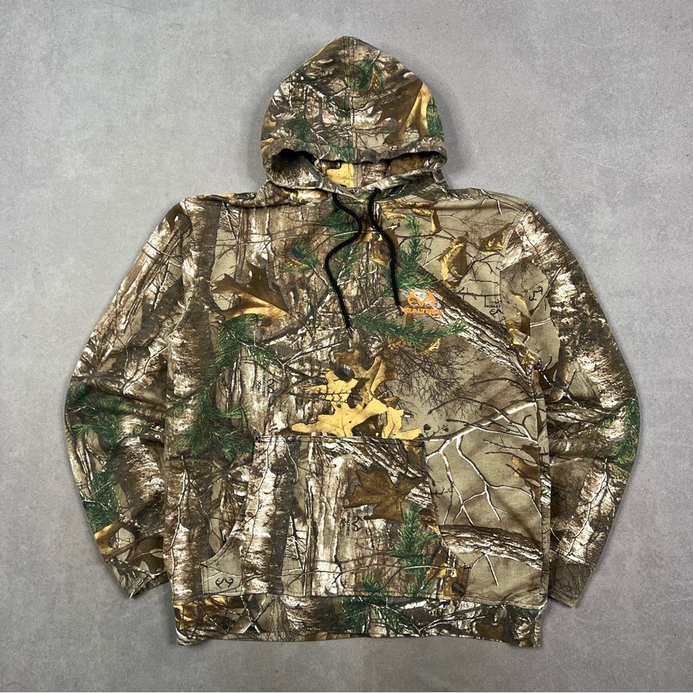 Camo Hoodie with Nature Print
